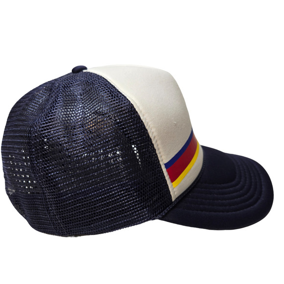 Nissun Cap Navy White Colorblock Mickey Mouse Mesh Back Tracker Cap Hat - Picture 3 of 6